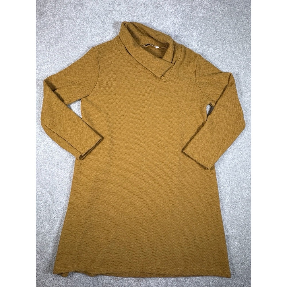 vasna sweater dress yellow made in italy medium Knitting Sleeve